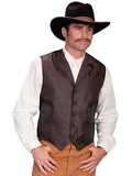 Scully BROWN PAISLEY VEST - Scully Leather