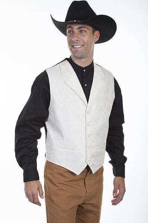Scully CREAM PAISLEY VEST - Scully Leather - Flyclothing LLC