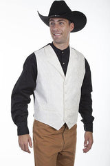 Scully CREAM PAISLEY VEST - Scully Leather