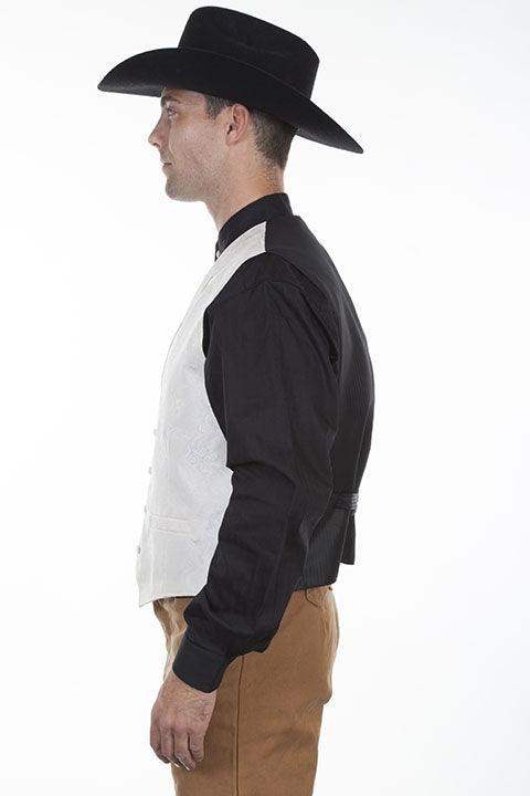 Scully CREAM PAISLEY VEST - Scully Leather - Flyclothing LLC