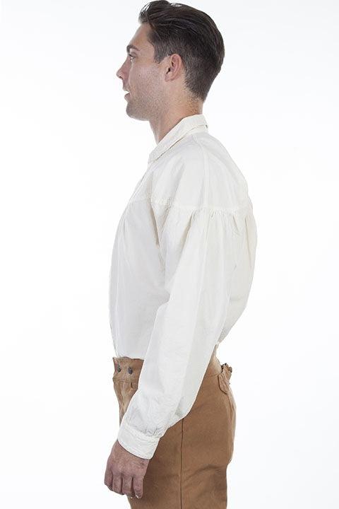 Scully Mens Unique Old West Style Shirt - Ivory RW230-IVO-M