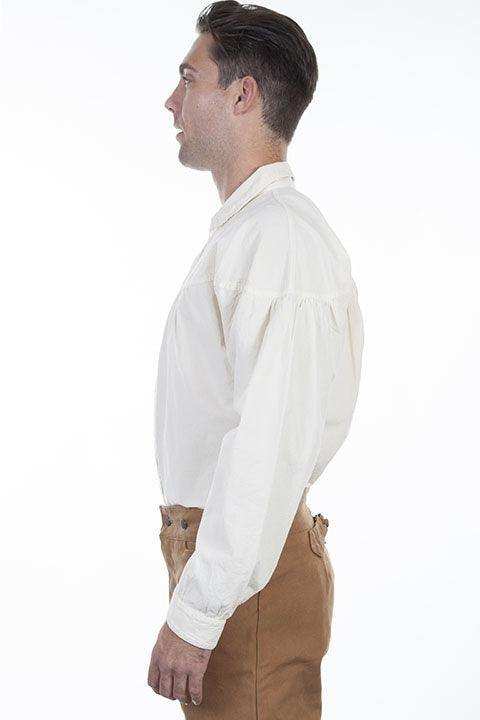 Scully IVORY TWO BUTTON PLACKET SHIRT - Scully Leather - Flyclothing LLC