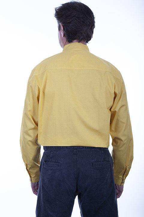 Scully YELLOW BUTTON FRONT BAND COLLAR SHIRT - Scully Leather - Flyclothing LLC