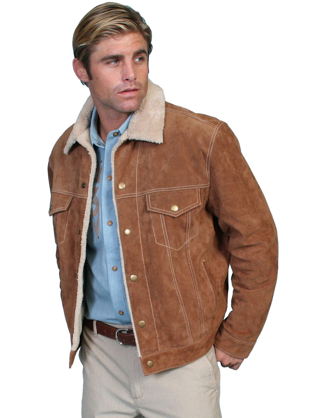 Scully CAFE BROWN MEN'S JACKET - Scully Leather