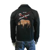 Rockmount Clothing Men's Vintage Black Suede Cloth Western Bolero Jacket with Bison Embroidery - Rockmount Clothing - Flyclothing LLC