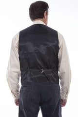 Scully GREY MINI HERRINGBONE DOUBLE BREASTED VEST - Scully Leather - Flyclothing LLC