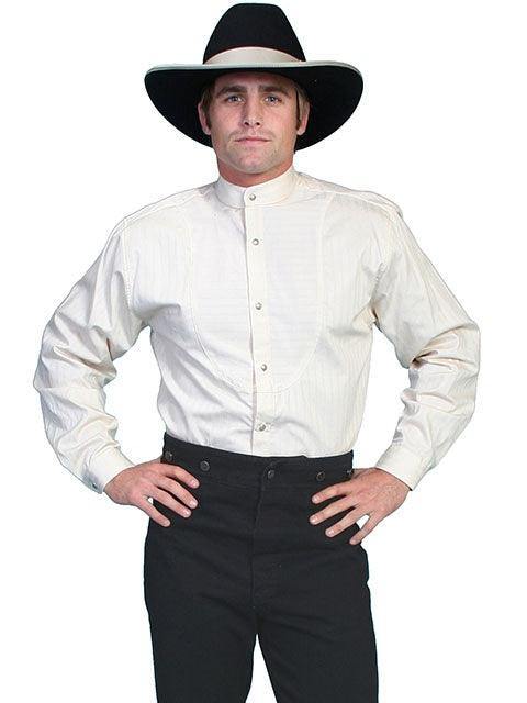 Scully IVORY DIAMOND DOBBY BUTTON UP SHIRT - Scully Leather