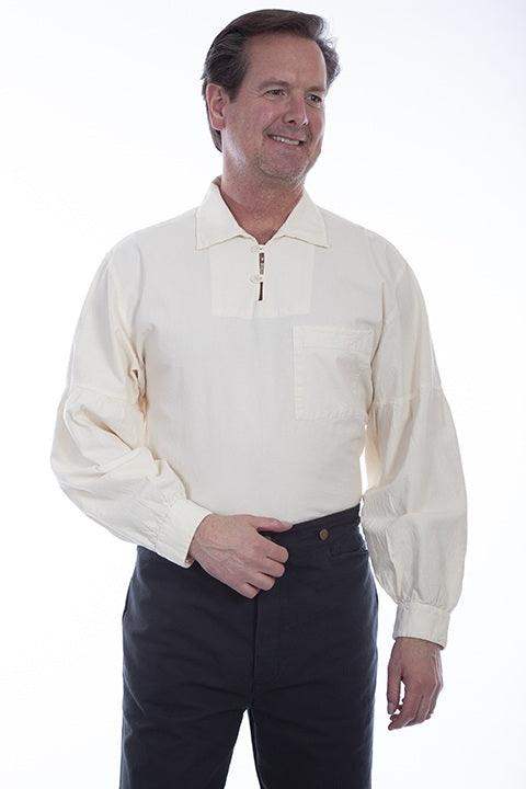 Scully NATURAL DROP SHOULDER POINT COLLAR PULL OVER - Scully Leather - Flyclothing LLC
