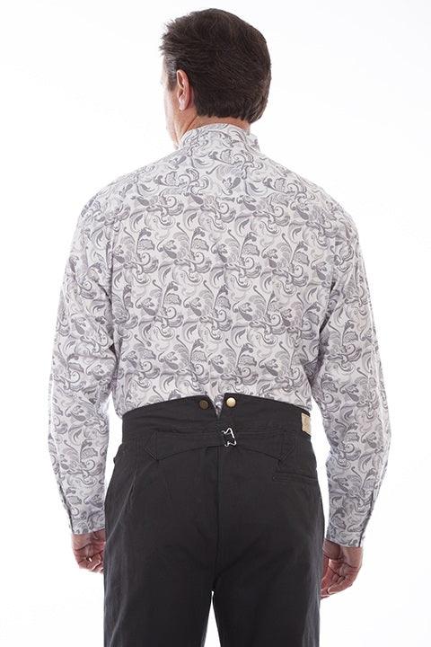 Scully WHITE PRINTED BUTTON FRONT SHIRT - Flyclothing LLC