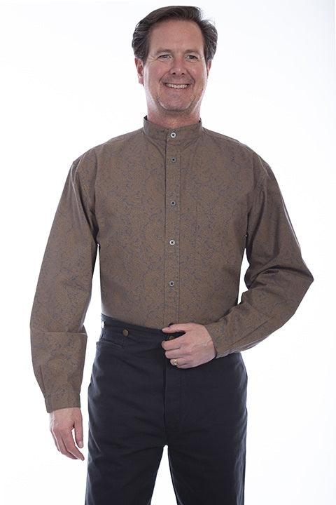 Scully GREY PAISLEY SCROLL BUTTON FRONT - Flyclothing LLC