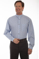 Scully BLUE PAISLEY PRINT BUTTON FRONT SHIRT - Flyclothing LLC