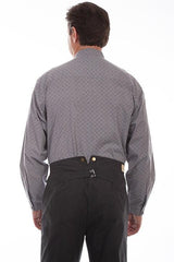Scully GREY PRINTED BUTTON FRONT SHIRT - Flyclothing LLC