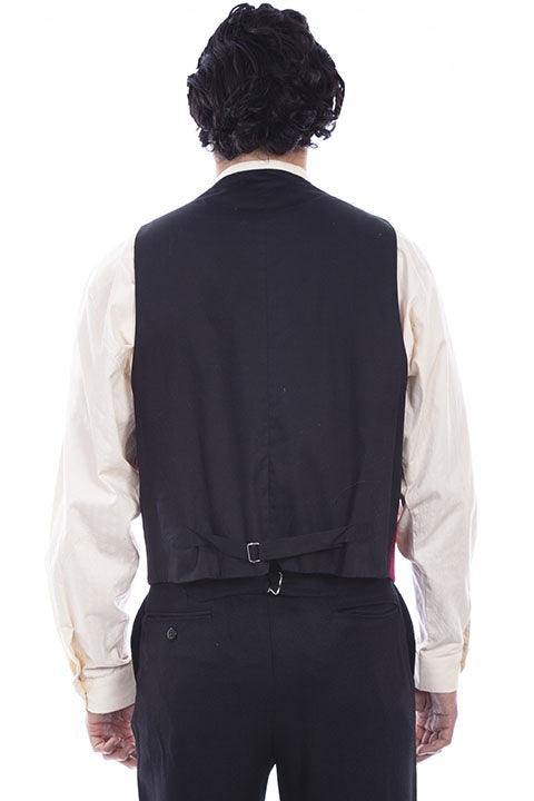 Scully BURGUNDY WOOL BLEND POINT BOTTOM VEST - Scully Leather