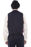 Scully BURGUNDY WOOL BLEND POINT BOTTOM VEST - Scully Leather