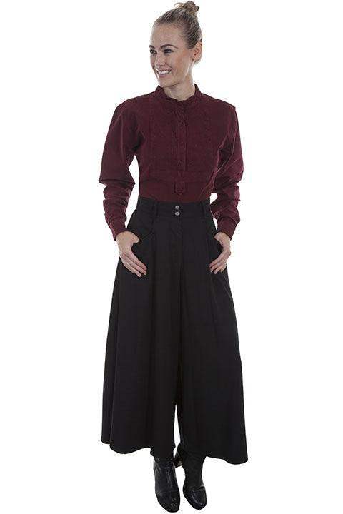 Scully BLACK SUEDED RIDING SKIRT - Scully Leather - Flyclothing LLC
