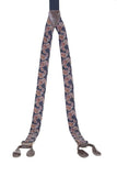 Scully NAVY LADIES SILK PAISLEY SUSPENDERS - Scully Leather