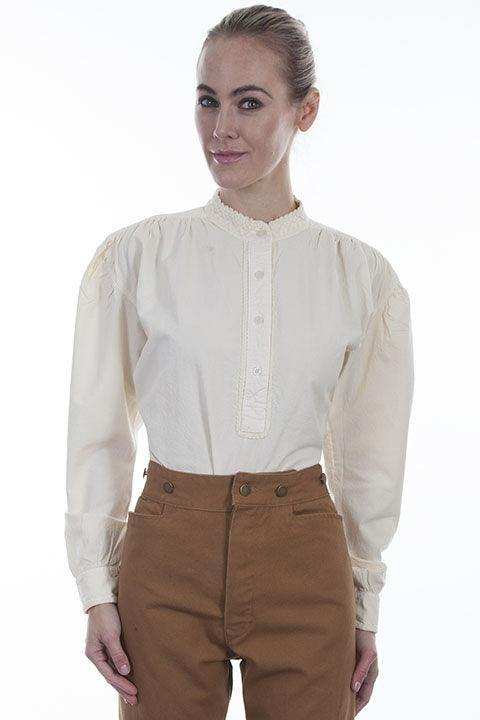 Scully IVORY LADIES BLOUSE - Scully Leather - Flyclothing LLC
