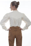 Scully IVORY LADIES BLOUSE - Scully Leather