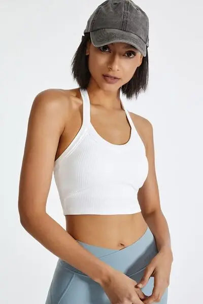 Halter Neck Active Cami - Trendsi - Flyclothing LLC
