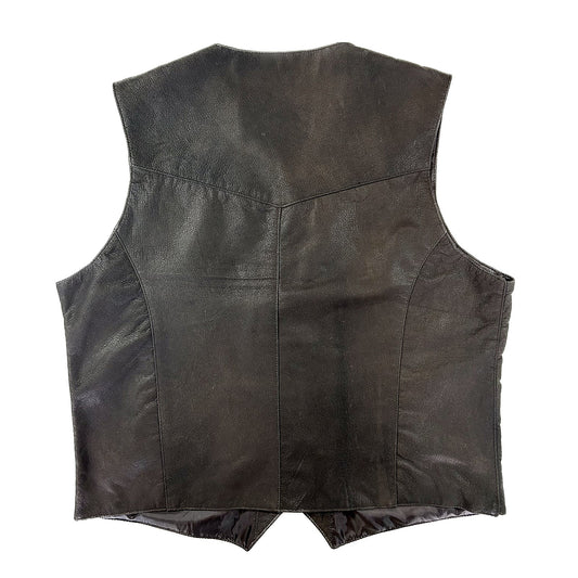 Rockmount Clothing Men's Leather Vest Pebble Lamb
