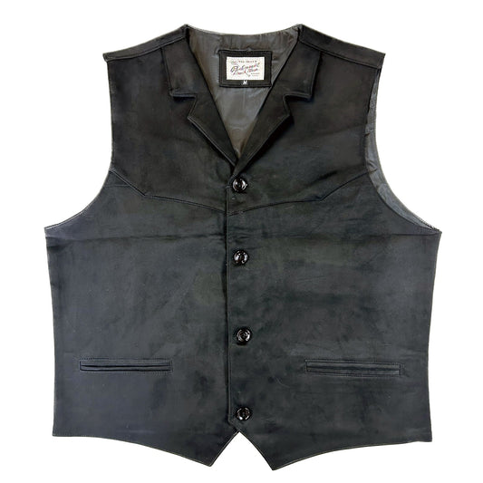 Rockmount Clothing Men's Black Suede Cloth Vest
