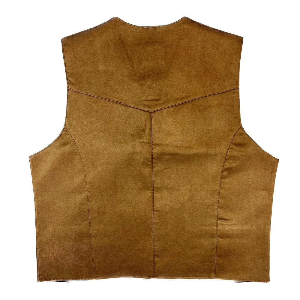 Rockmount Clothing Men's Tan Suede Cloth Leather Vest - Rockmount Clothing - Flyclothing LLC