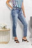 Kancan Full Size Amara High Rise Slim Straight Jeans - Trendsi