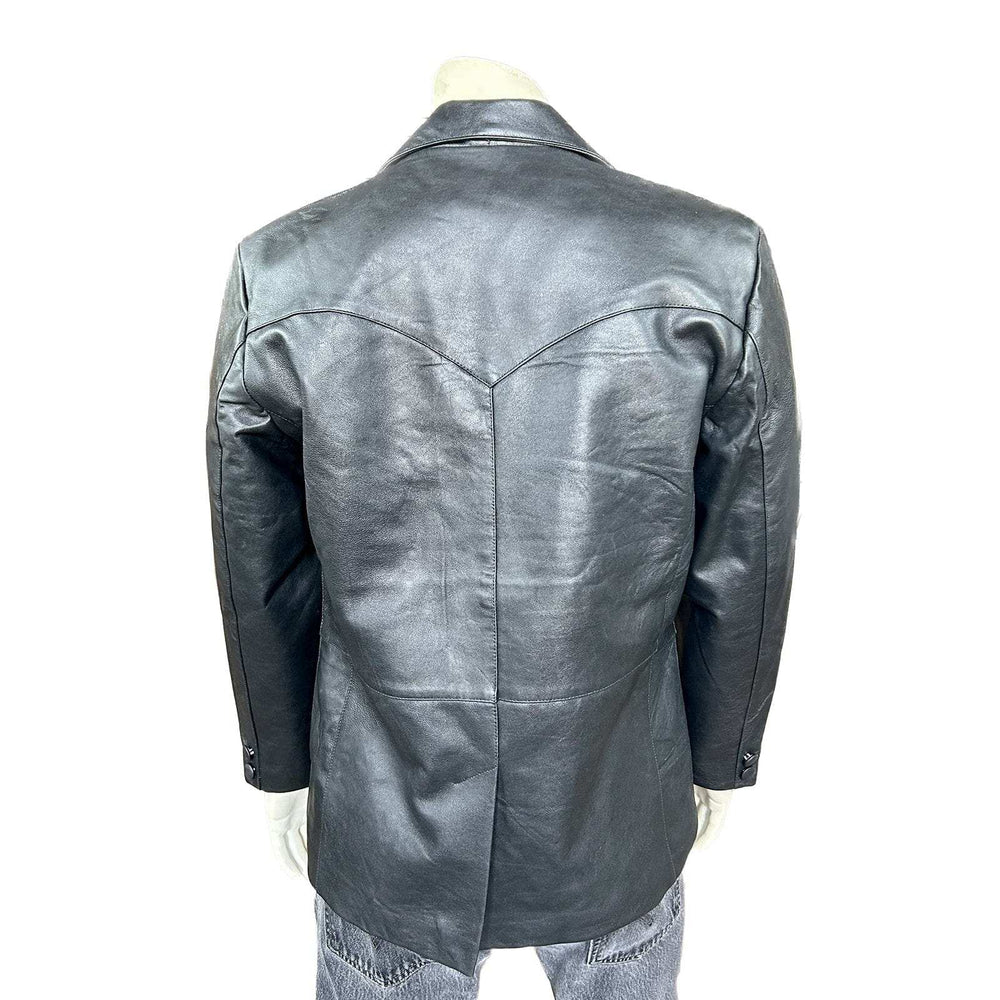 Rockmount Clothing Men's Black Leather Western Blazer Lamb - Rockmount Clothing - Flyclothing LLC