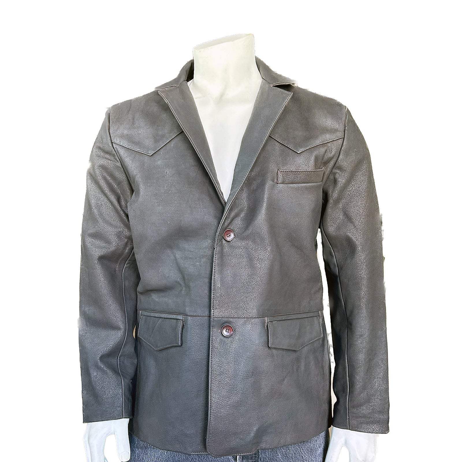Rockmount Clothing Men's Leather Western Blazer Lamb in Brown - Rockmount Clothing - Flyclothing LLC