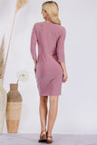 Celeste Full Size Round Neck Long Sleeve Slim Dress - Trendsi