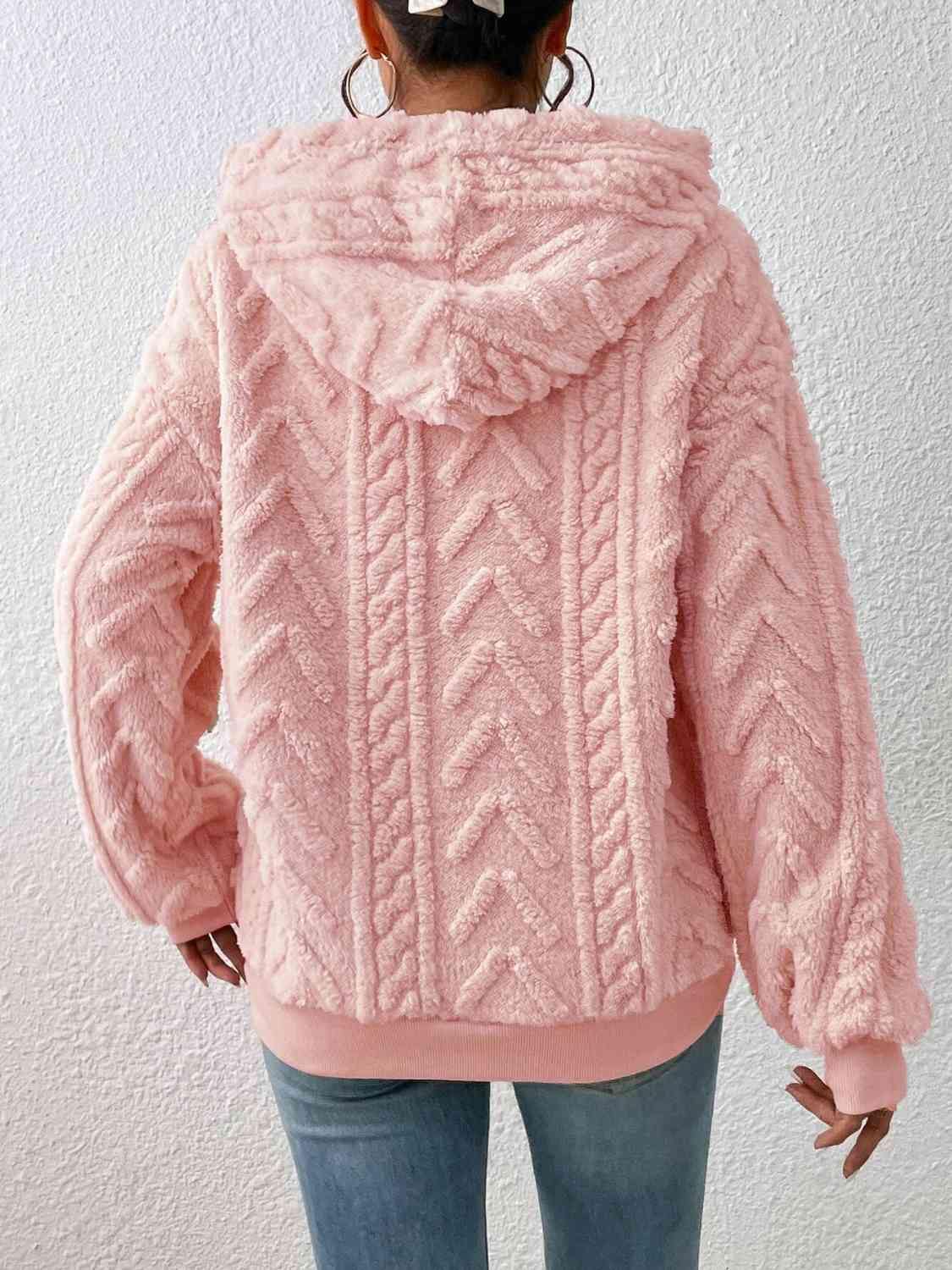 Drawstring Long Sleeve Hoodie - Trendsi
