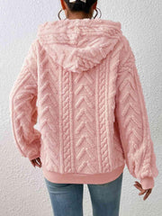 Drawstring Long Sleeve Hoodie - Trendsi