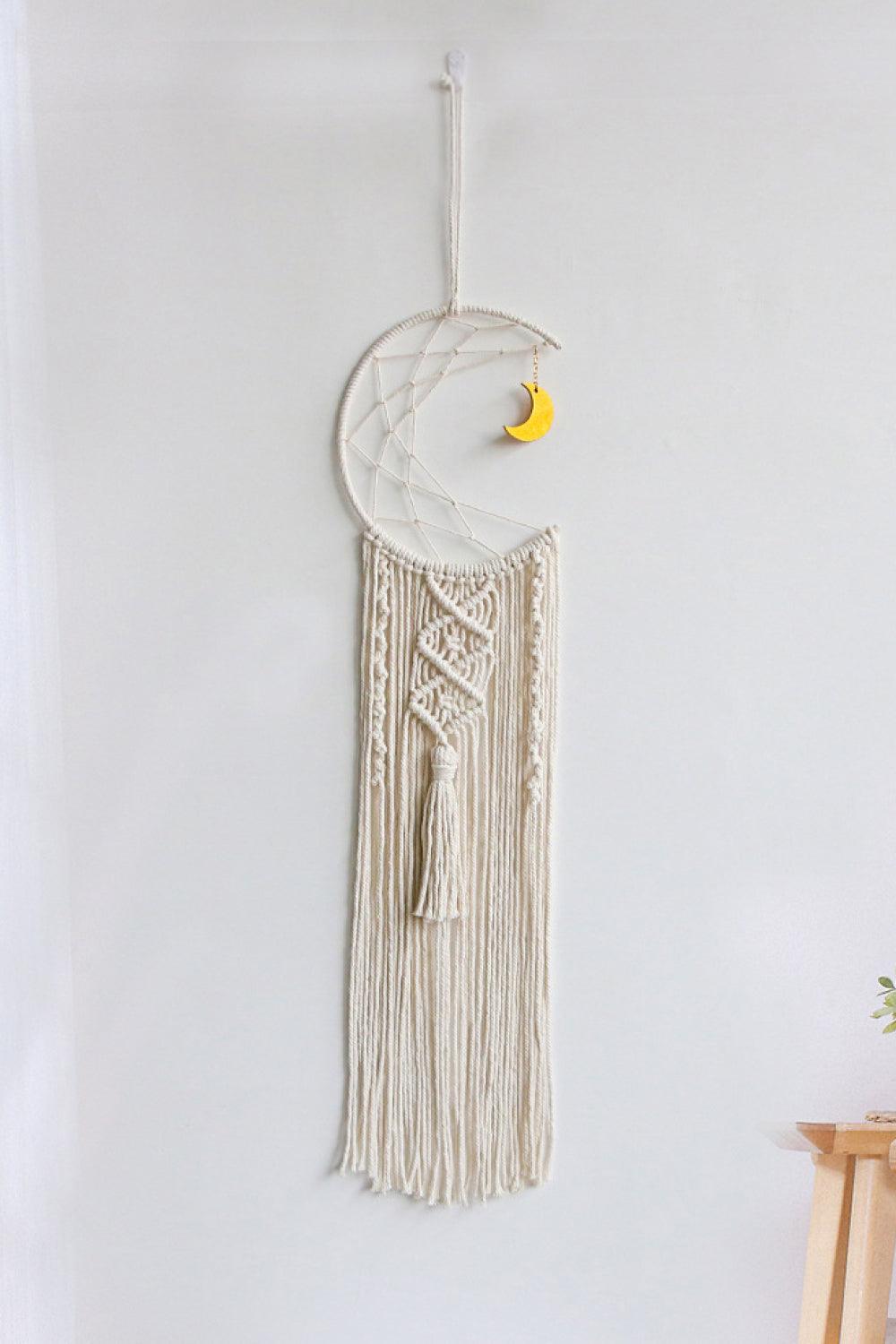Bohemian Hand-Woven Moon Macrame Wall Hanging - Flyclothing LLC
