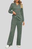 Ribbed Long Sleeve Top and Pocketed Pants Set - Trendsi - Flyclothing LLC