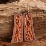 Geometrical Shape Wooden Dangle Earrings - Trendsi - Flyclothing LLC