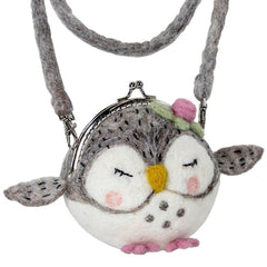 Felt Critter Purse: Olivia Owl - Wild Woolies (P) - Flyclothing LLC