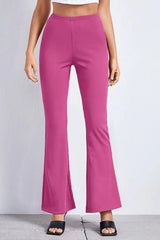 High Rise Flare Pants - Trendsi - Flyclothing LLC