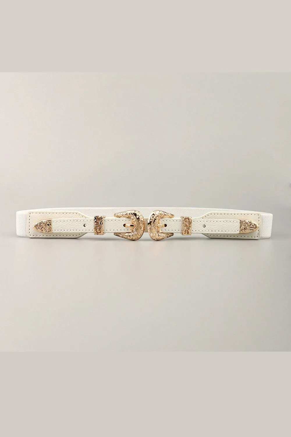 Double Buckle Elastic Belt - Trendsi - Flyclothing LLC