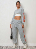 Cropped Sweatshirt and Sweatpants Set - Trendsi - Flyclothing LLC