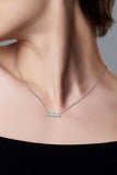 Moissanite Triangle Platinum-Plated Necklace - Trendsi - Flyclothing LLC