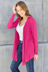 Basic Bae Full Size Open Front Long Sleeve Cover Up - Trendsi - Flyclothing LLC