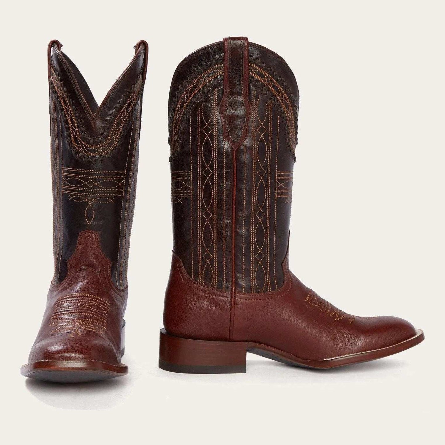 Stetson Denver Brown Goat Hand Stitched Cowboy Boot - Stetson - Flyclothing LLC