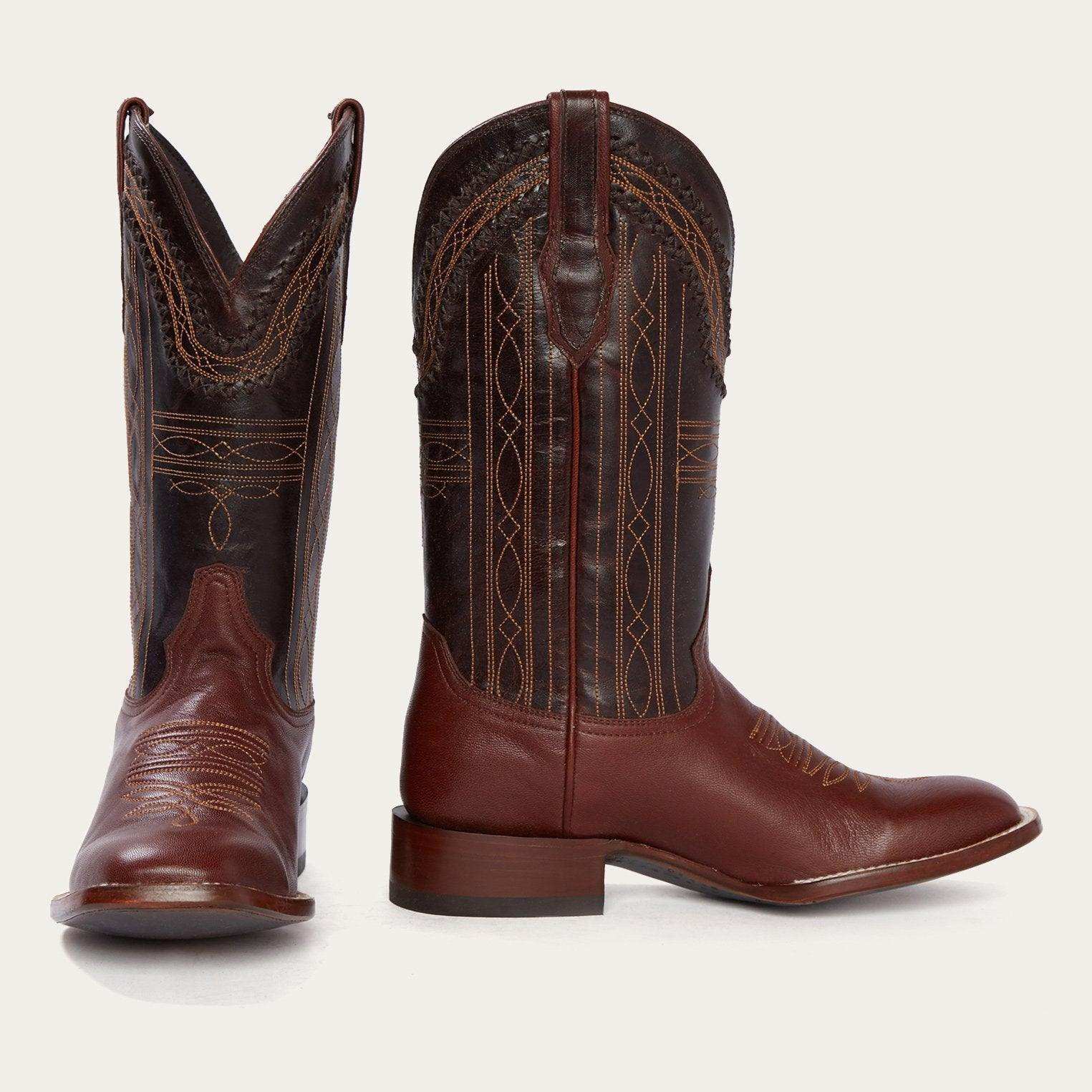 Stetson Denver Brown Goat Hand Stitched Cowboy Boot - Stetson - Flyclothing LLC