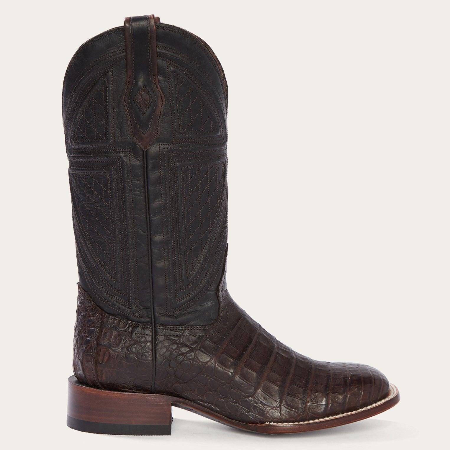Stetson Kaycee Brown Caiman Belly Cowboy Boot - Flyclothing LLC