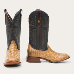 Stetson Flaxville Honey Alligator Vamp Blue 13"Shaft