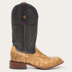 Stetson Flaxville Honey Alligator Vamp Blue 13"Shaft