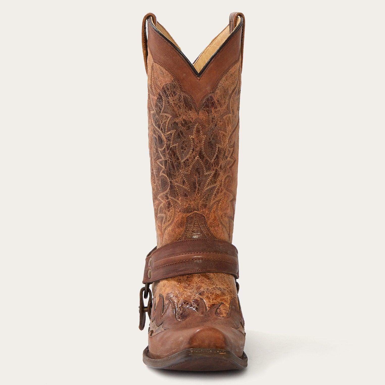 Stetson Sundance Kid Washed Crater Brown Cowboy Boot - Flyclothing LLC
