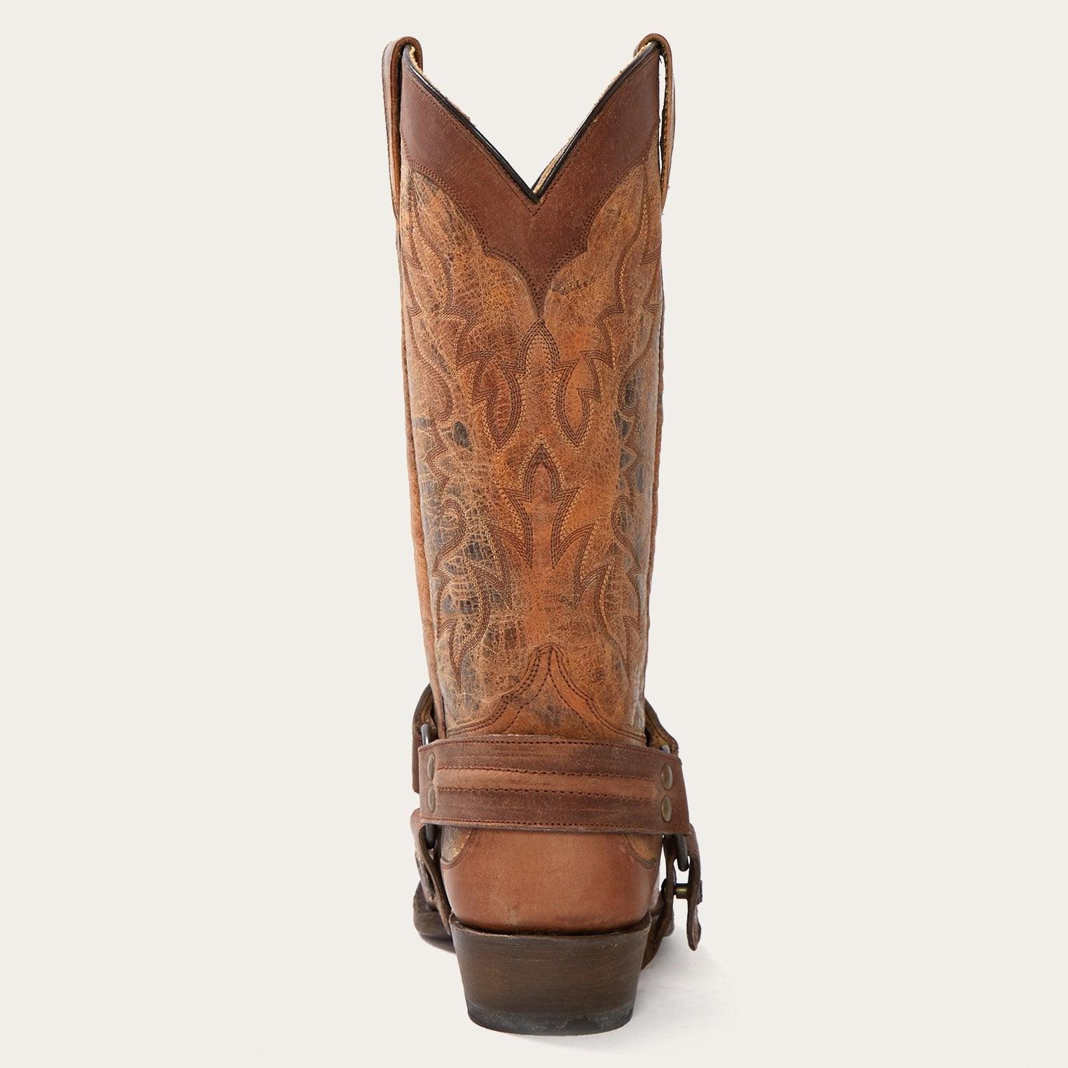 Stetson Sundance Kid Washed Crater Brown Cowboy Boot - Flyclothing LLC