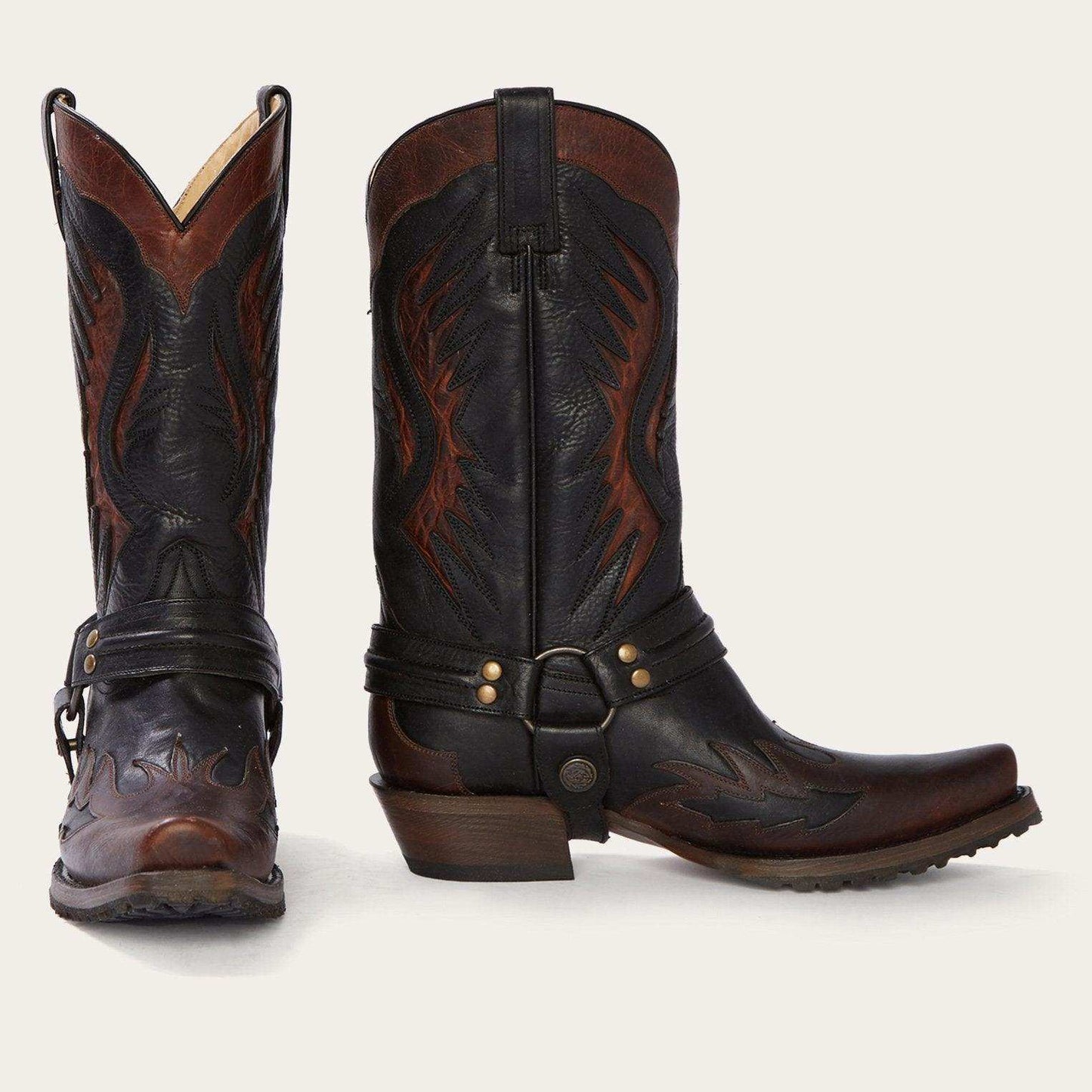 Stetson Biker Outlaw Oiled Leather Cowboy Boot - Stetson - Flyclothing LLC