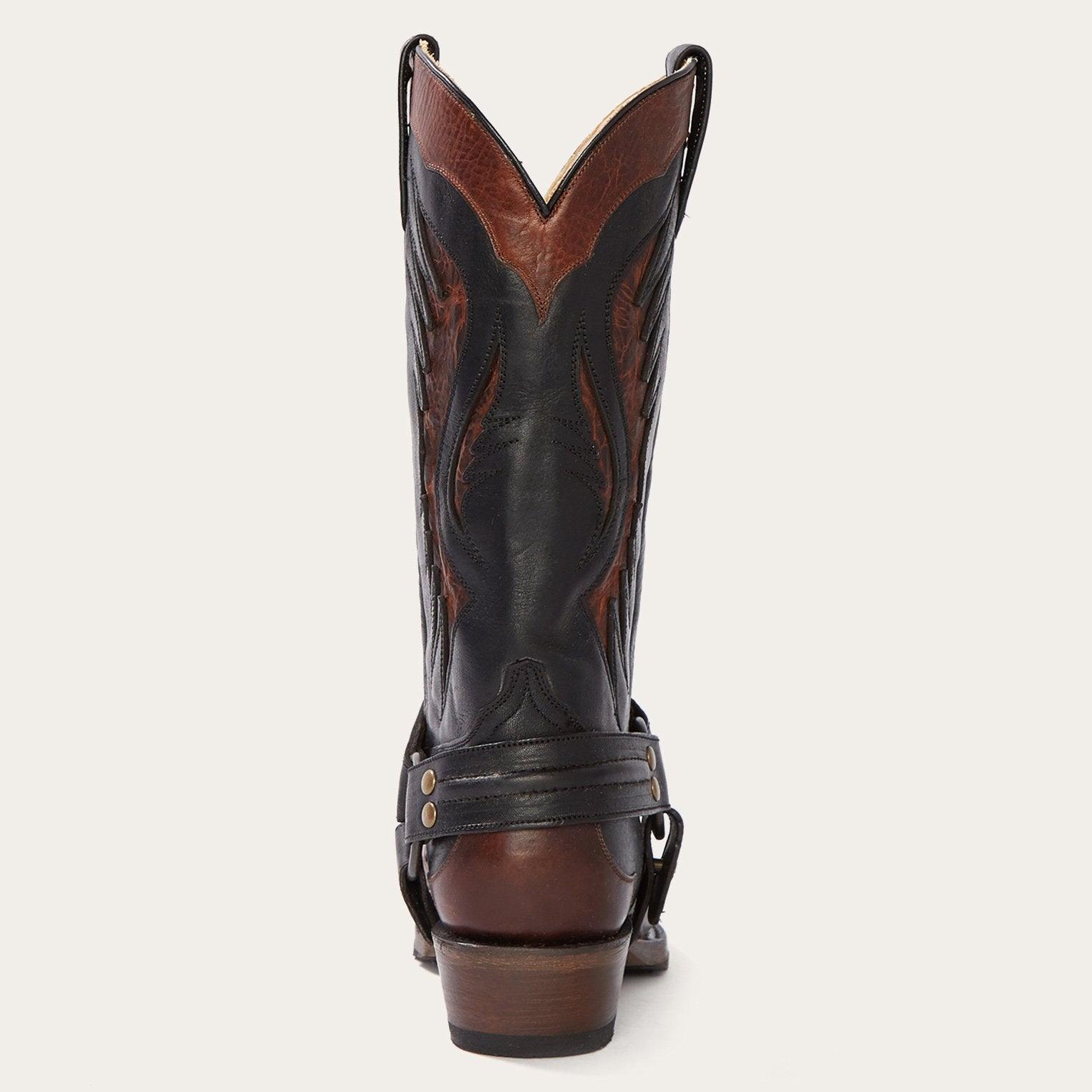 Stetson Biker Outlaw Oiled Leather Cowboy Boot - Stetson